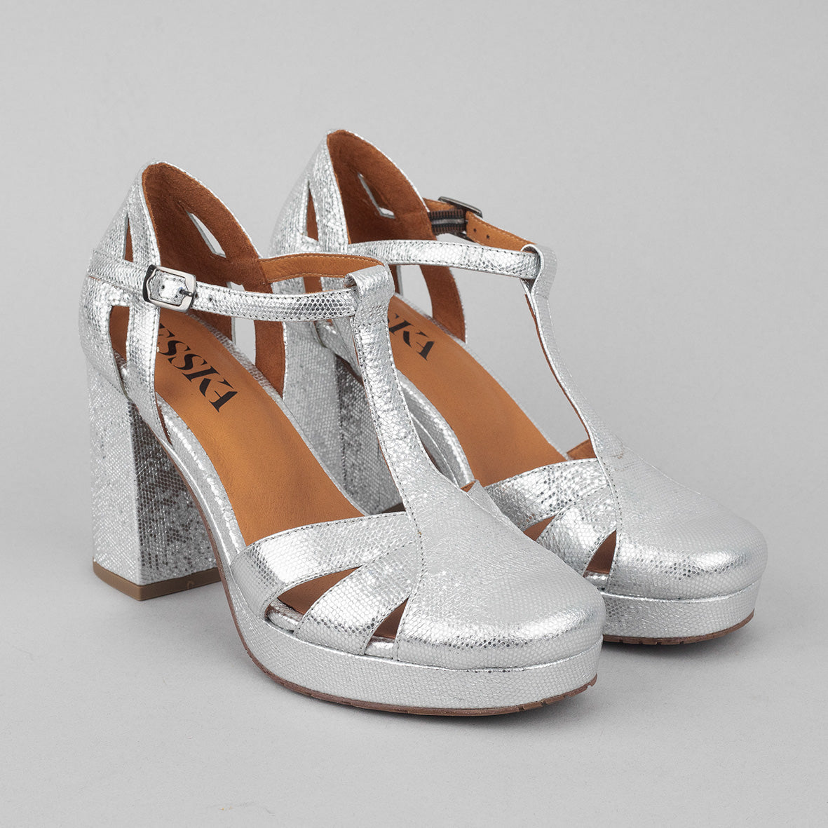 Venice Silver High Shoe by Esska