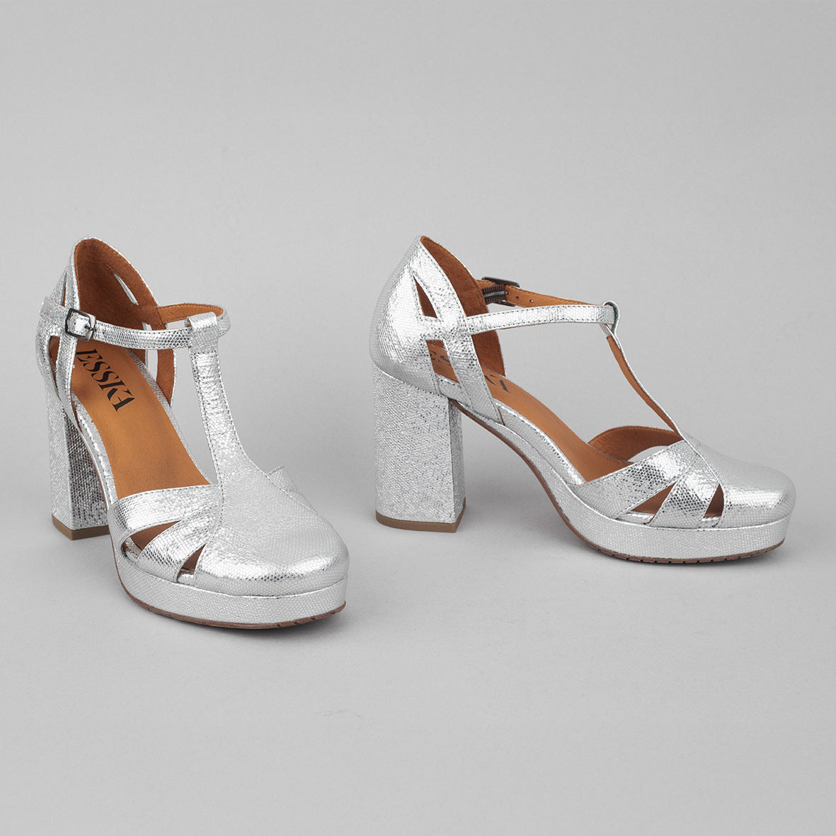 Venice Silver High Shoe by Esska