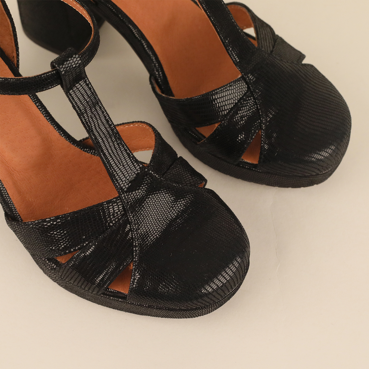 Venice Black High Shoe by Esska
