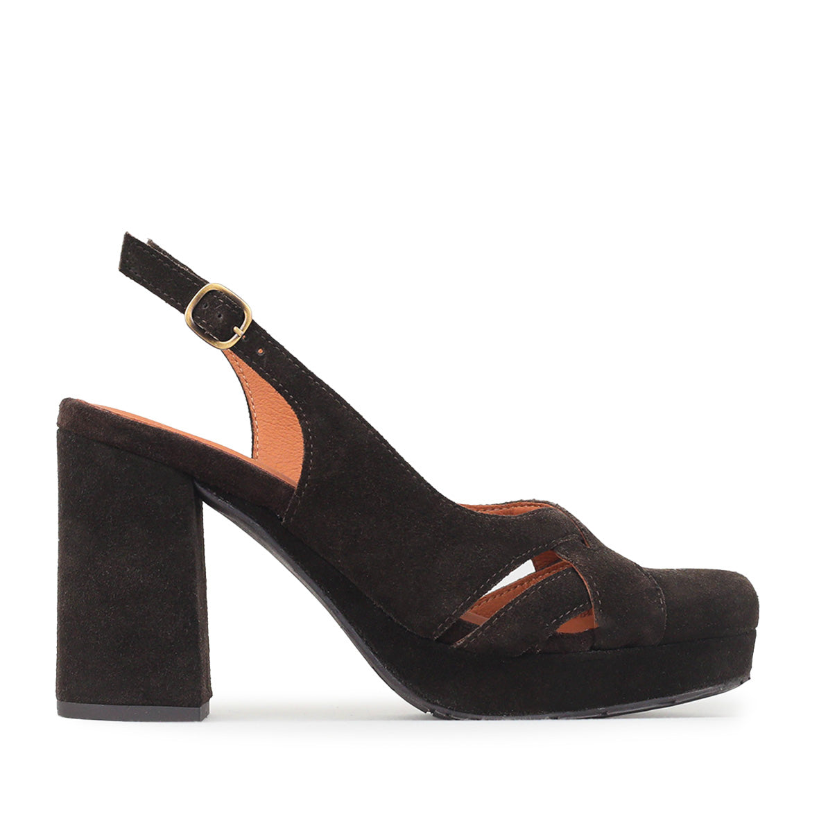 Vivian Dark Brown High Shoe by Esska