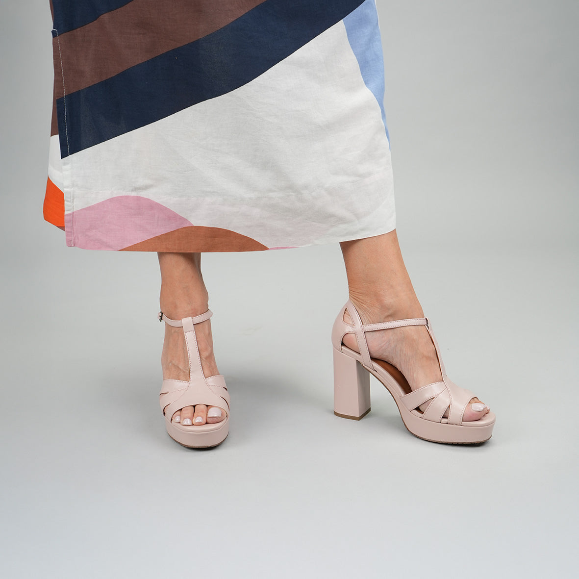 Victoria Dusty Pink High Sandal by Esska