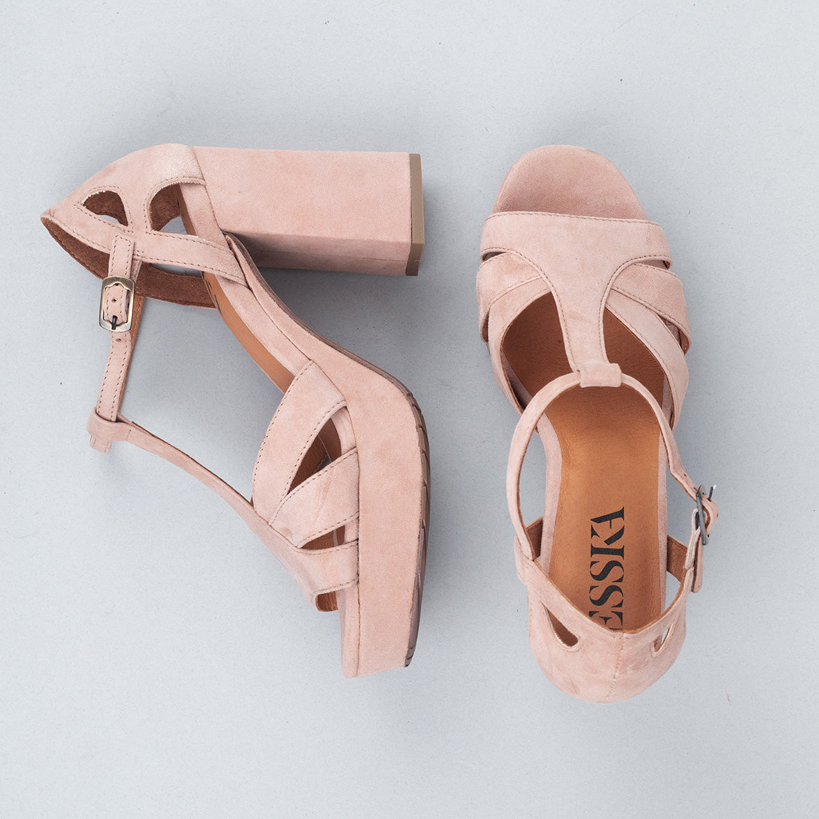 Victoria Light Dusty Pink High Sandal by Esska