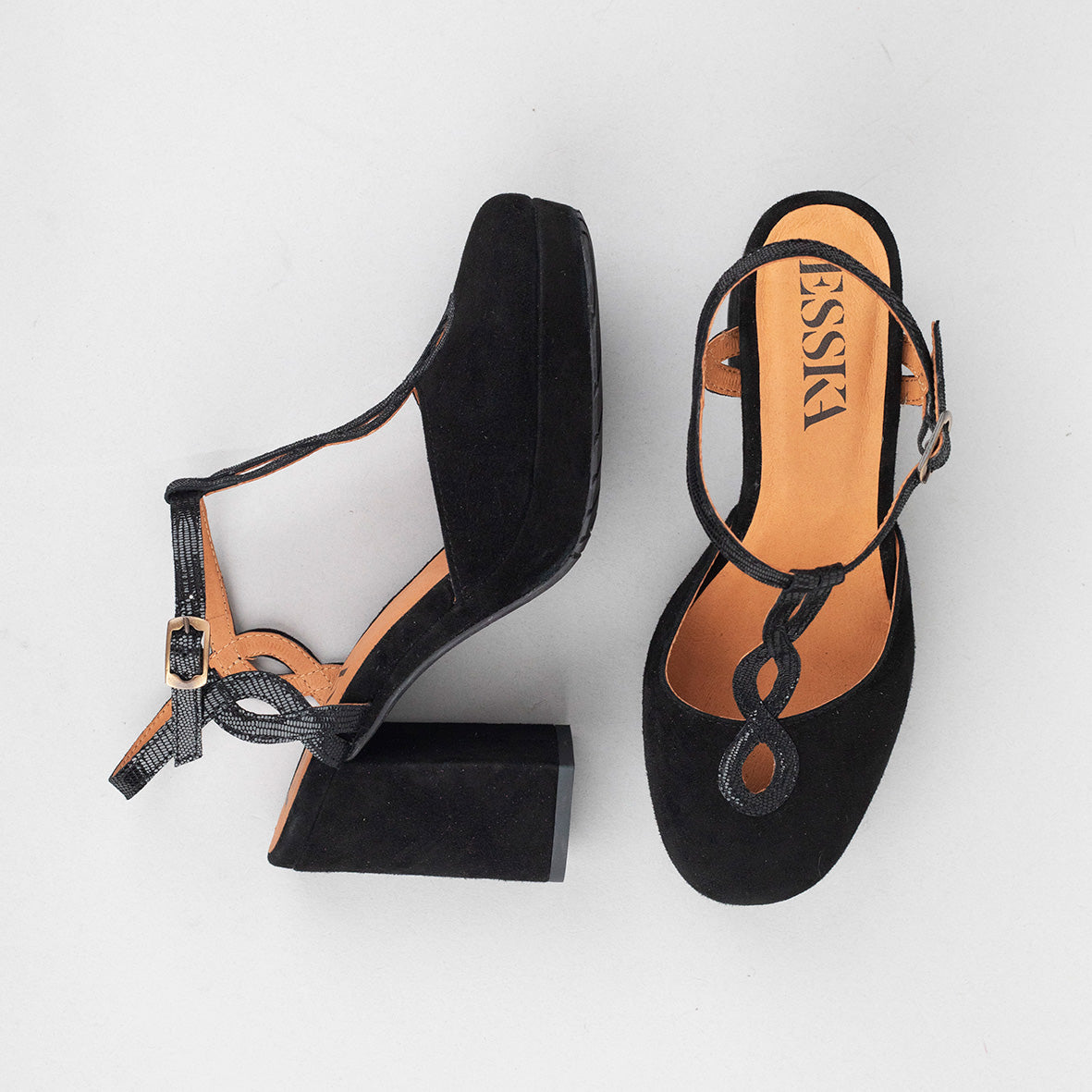 Viola Black High Shoe by Esska