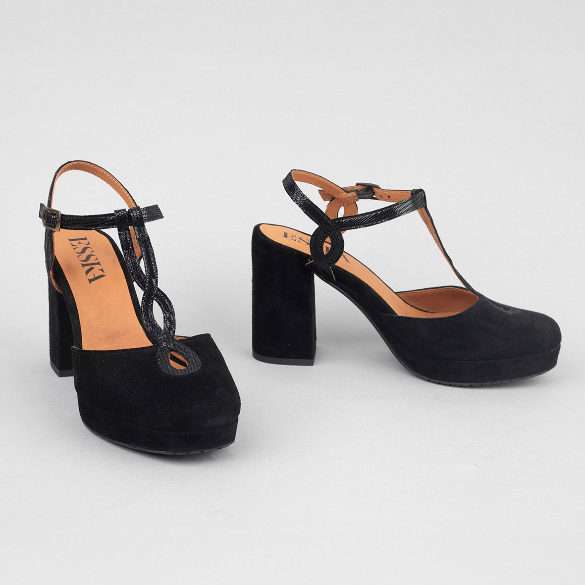 Viola Black High Shoe by Esska