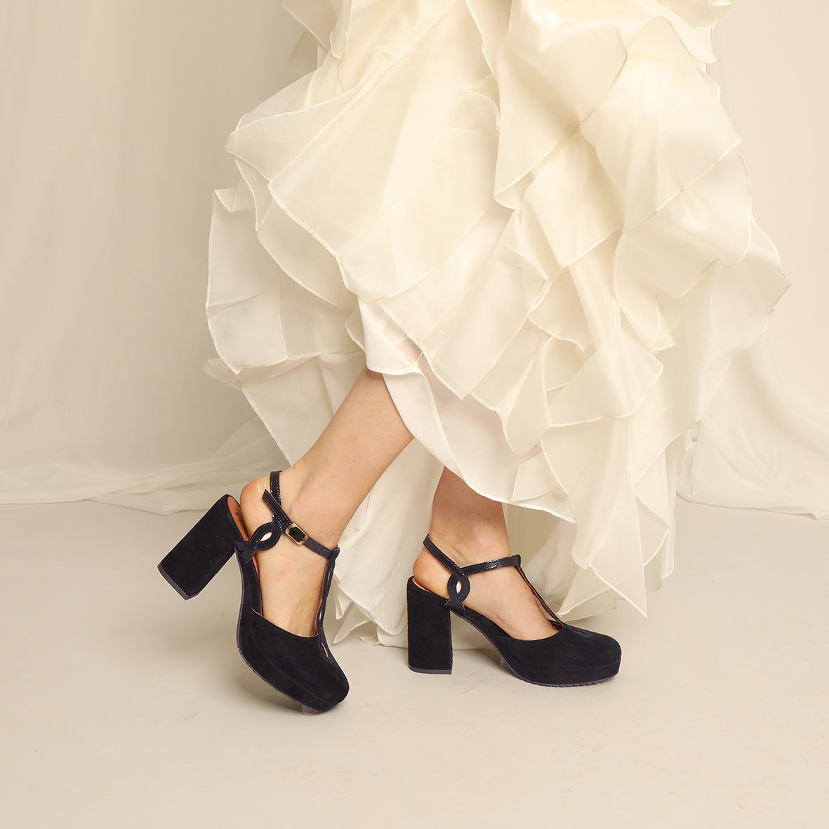 Viola Black High Shoe by Esska