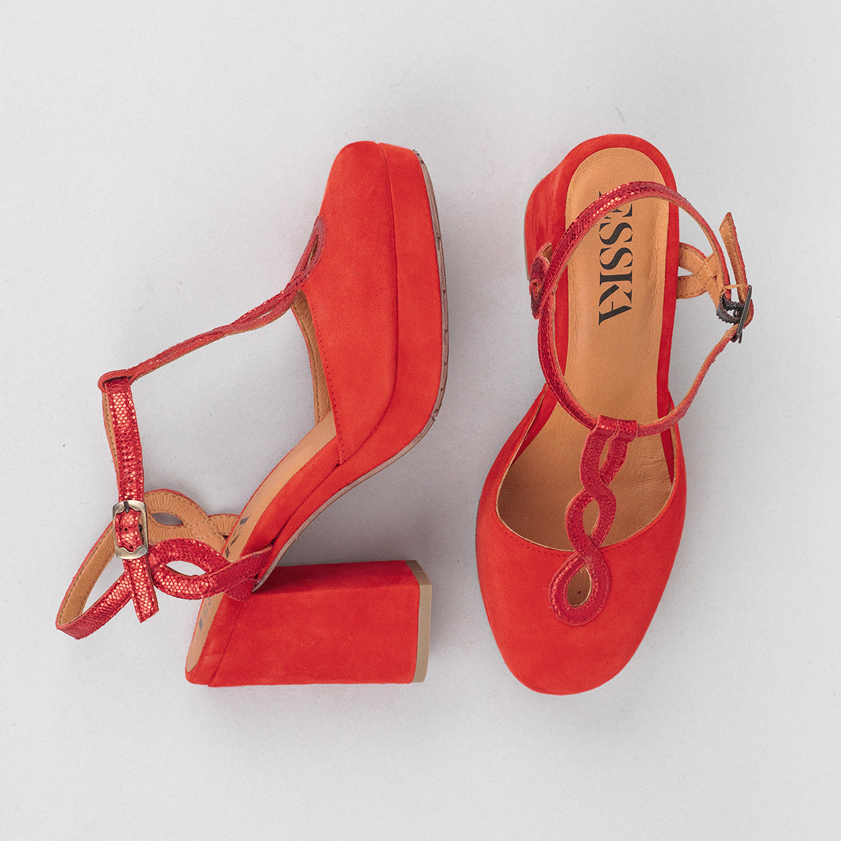 Viola Red High Shoe by Esska