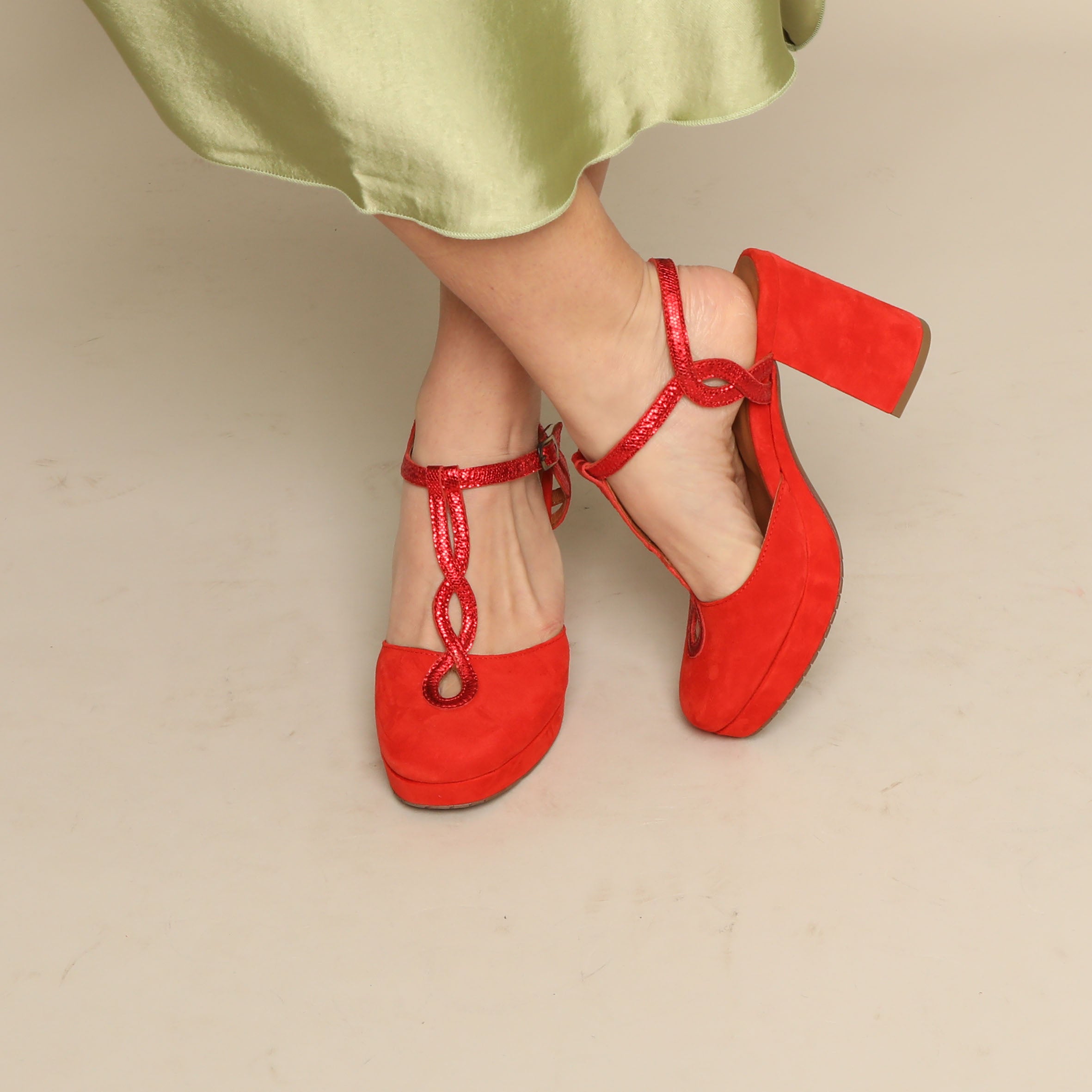 Viola Red High Shoe by Esska