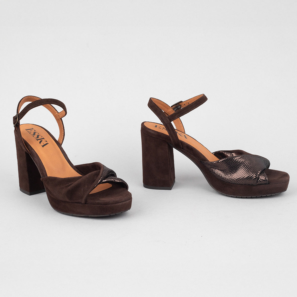 Vivi Chocolate High Sandal by Esska