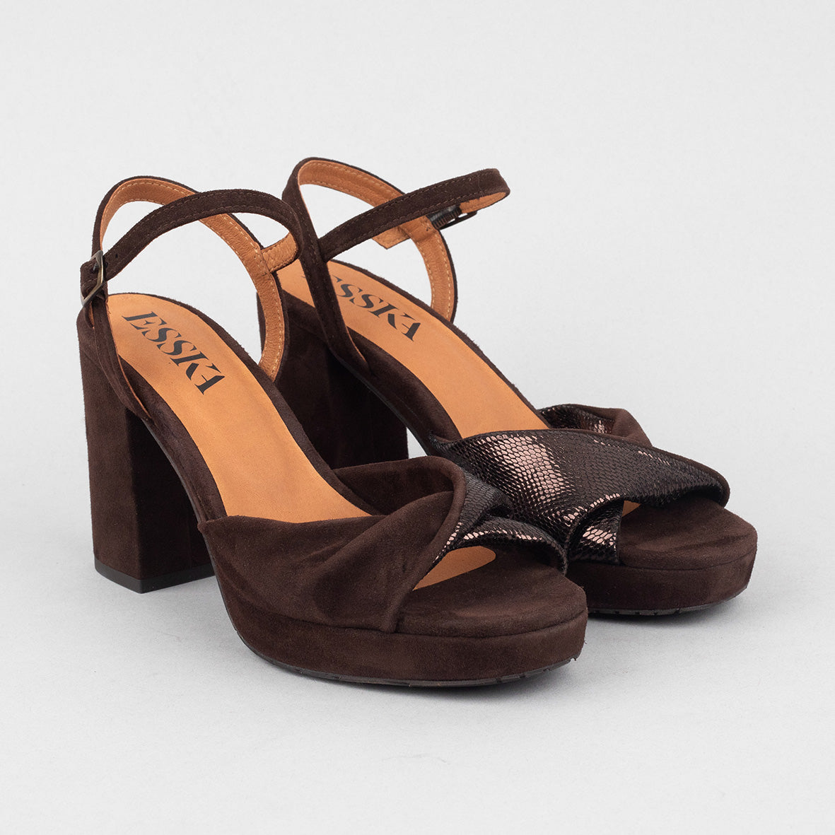 Vivi Chocolate High Sandal by Esska