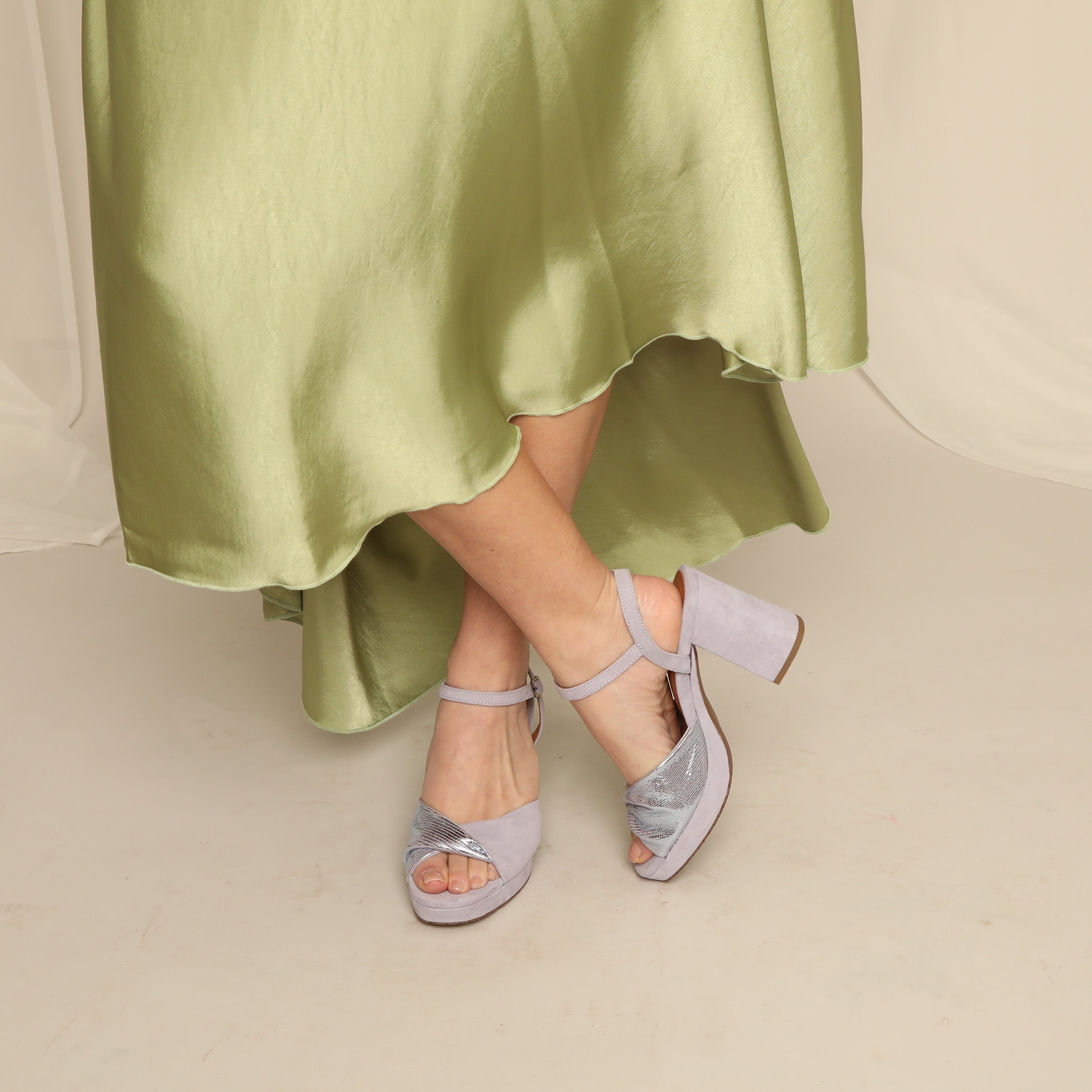 Vivi Lavender High Sandal by Esska