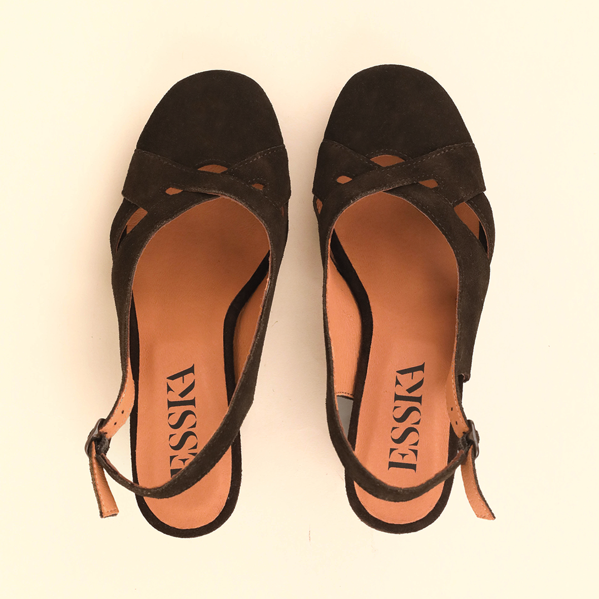 Vivian Dark Brown High Shoe by Esska