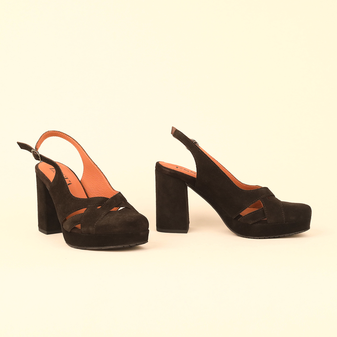 Vivian Dark Brown High Shoe by Esska