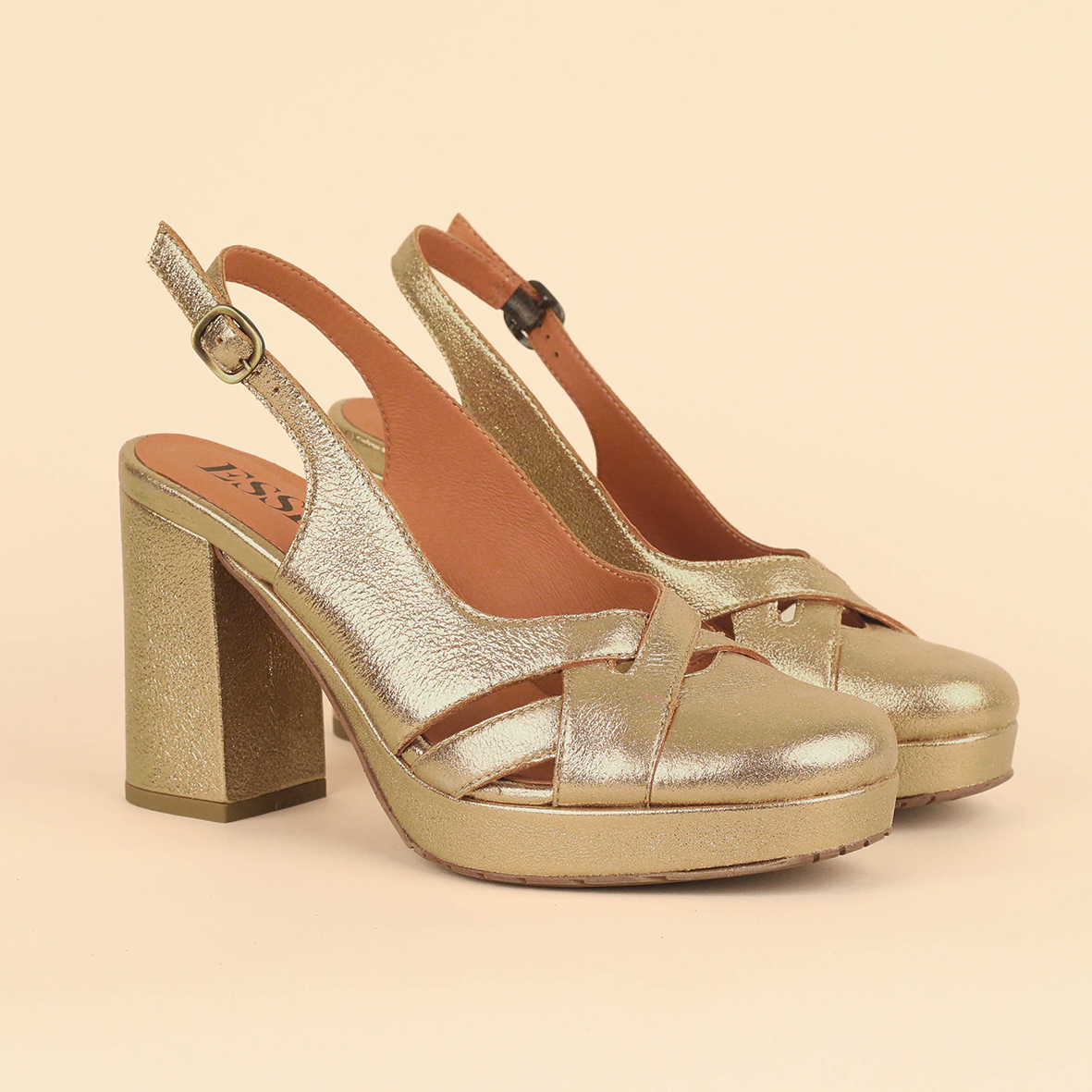 Vivian Gold Dust High Shoe by Esska