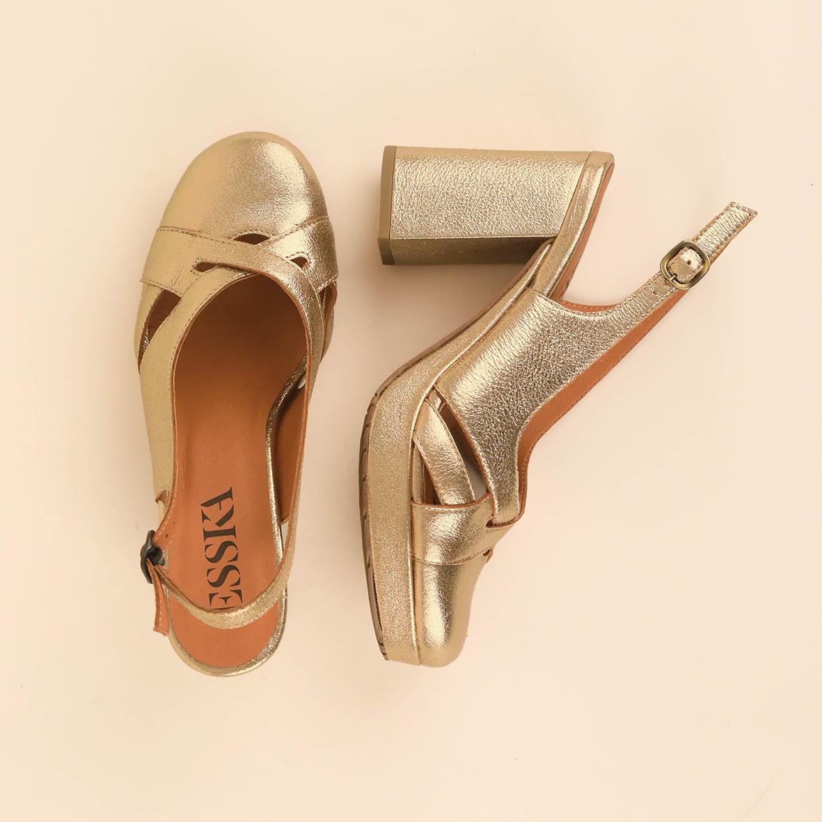 Vivian Gold Dust High Shoe by Esska