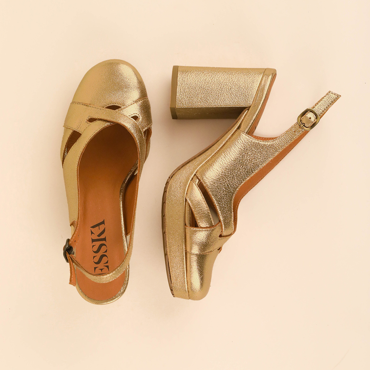 Vivian Gold Dust High Shoe by Esska