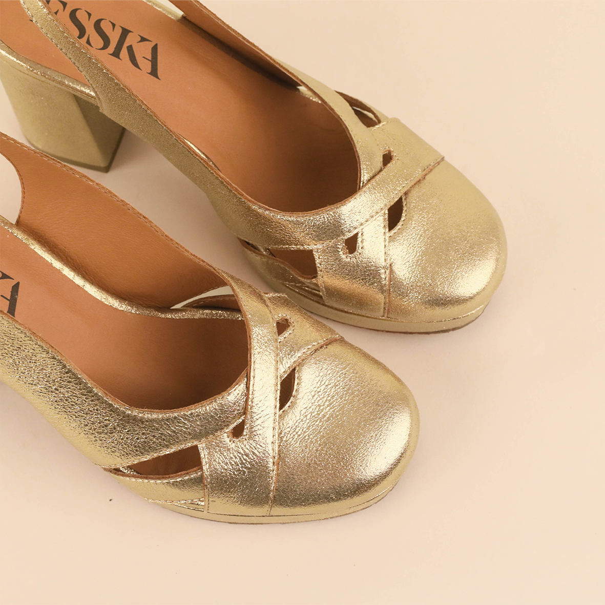 Vivian Gold Dust High Shoe by Esska