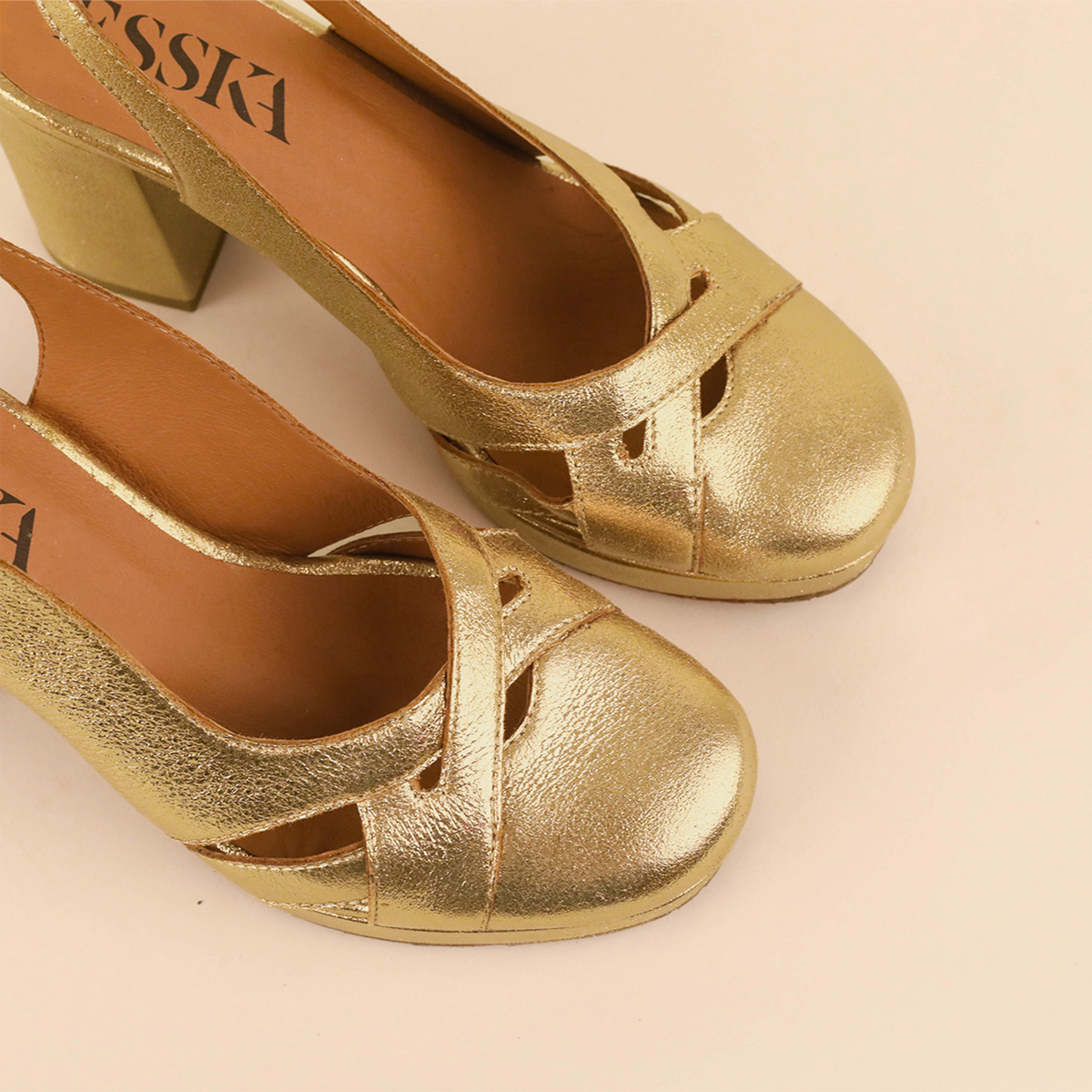 Vivian Gold Dust High Shoe by Esska