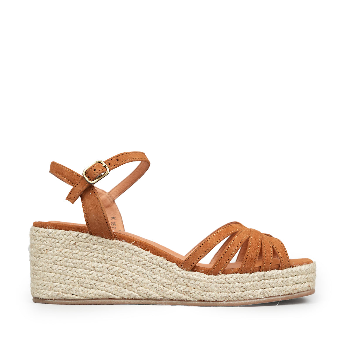 Wafa WIDE Tan Low Sandal by Esska