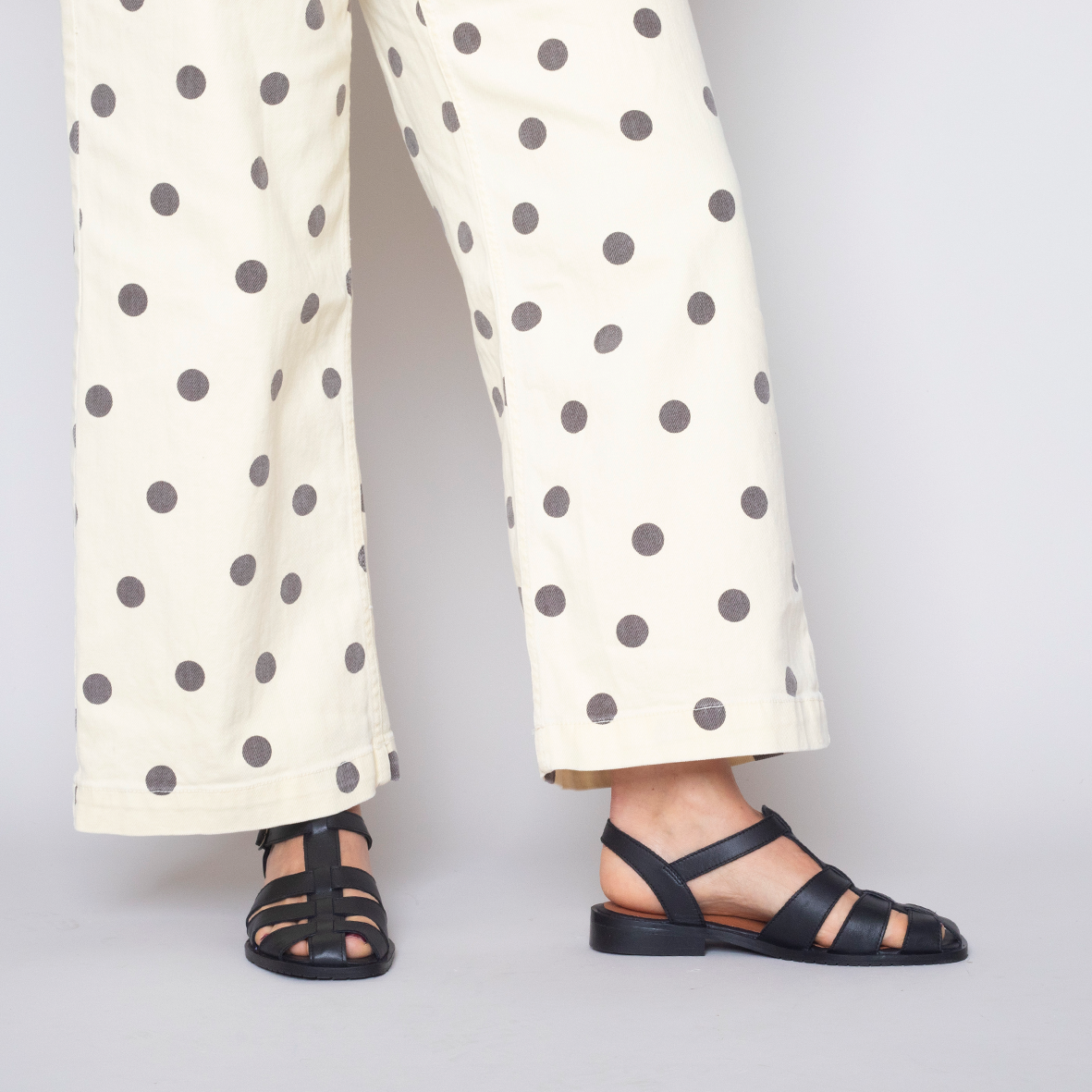Zak Black Flat Sandal by Esska