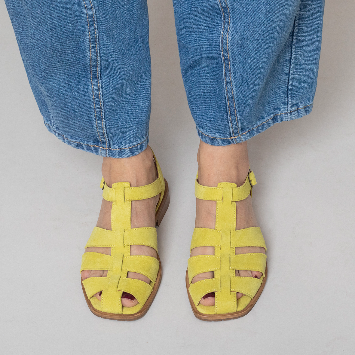 Zak Lemon Flat Sandal by Esska