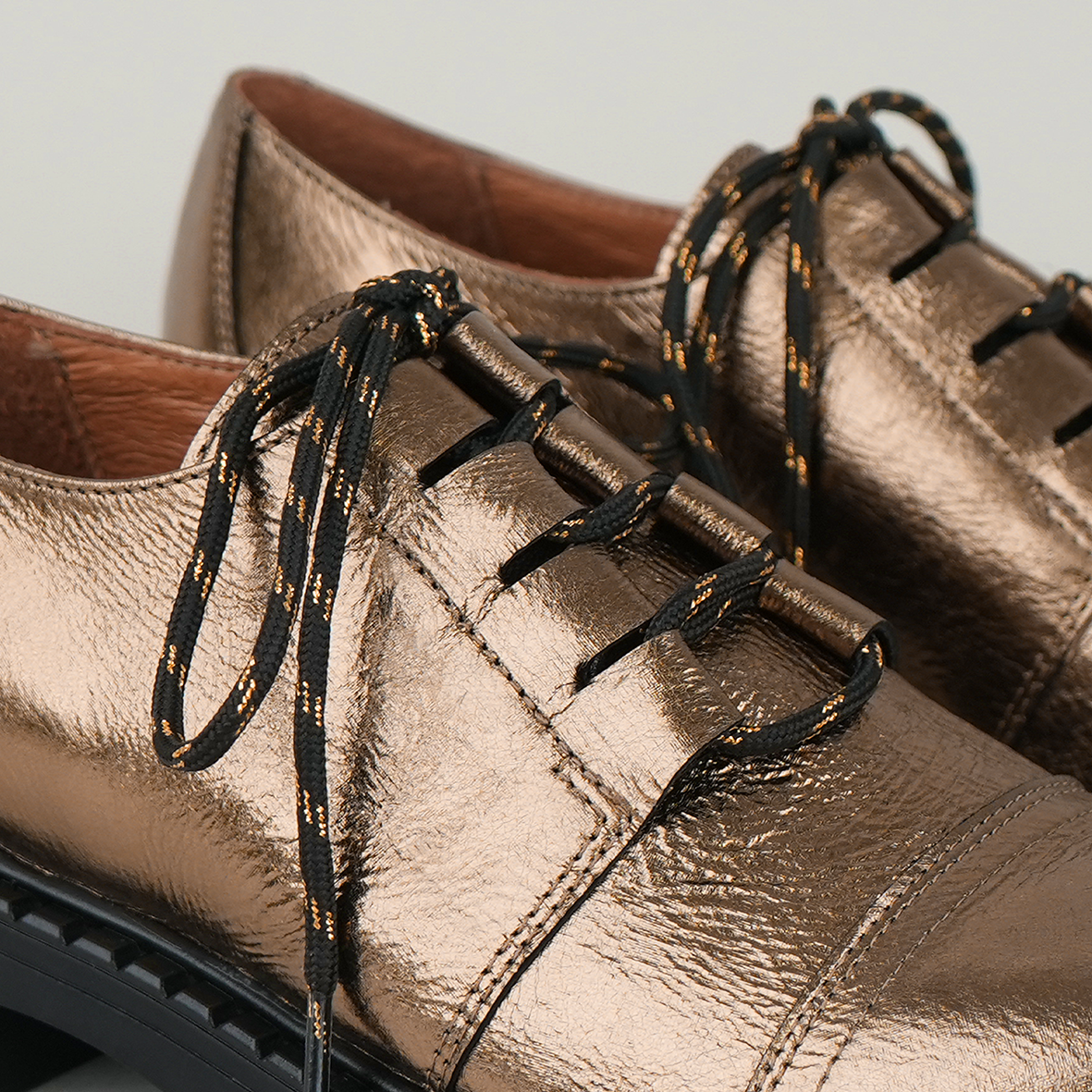 Baron Metallic Smoke Flat Shoe by Esska Shoes Ltd