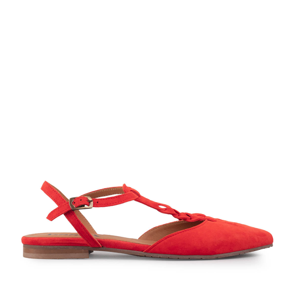 Helena Red Flat Shoe by Esska