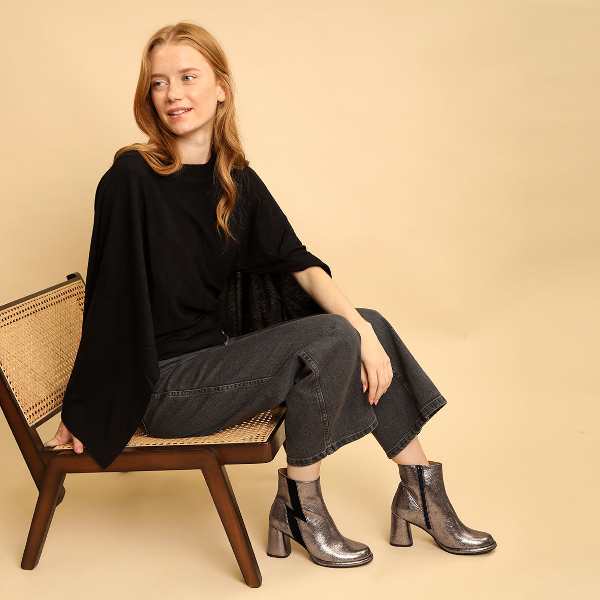 Miriam Metallic Iron High Boot by Esska Shoes Ltd