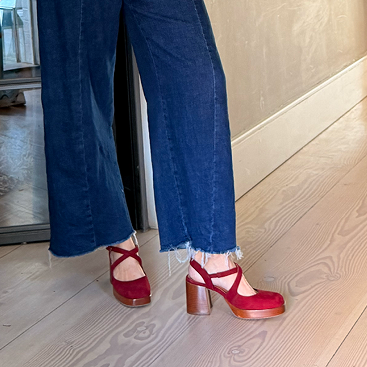 Sophie Wine Mid Shoe by Esska