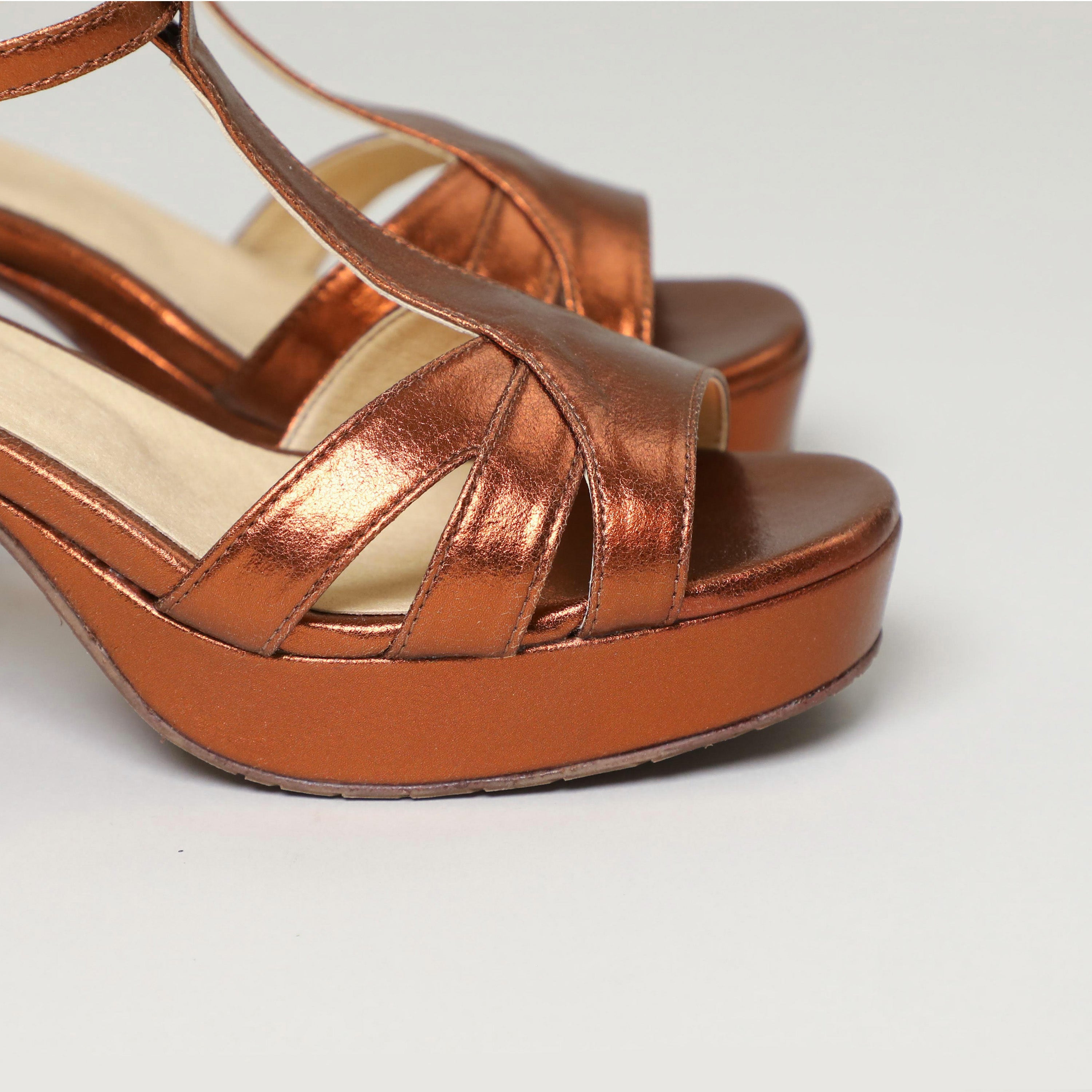 Copper colour hot sale heels