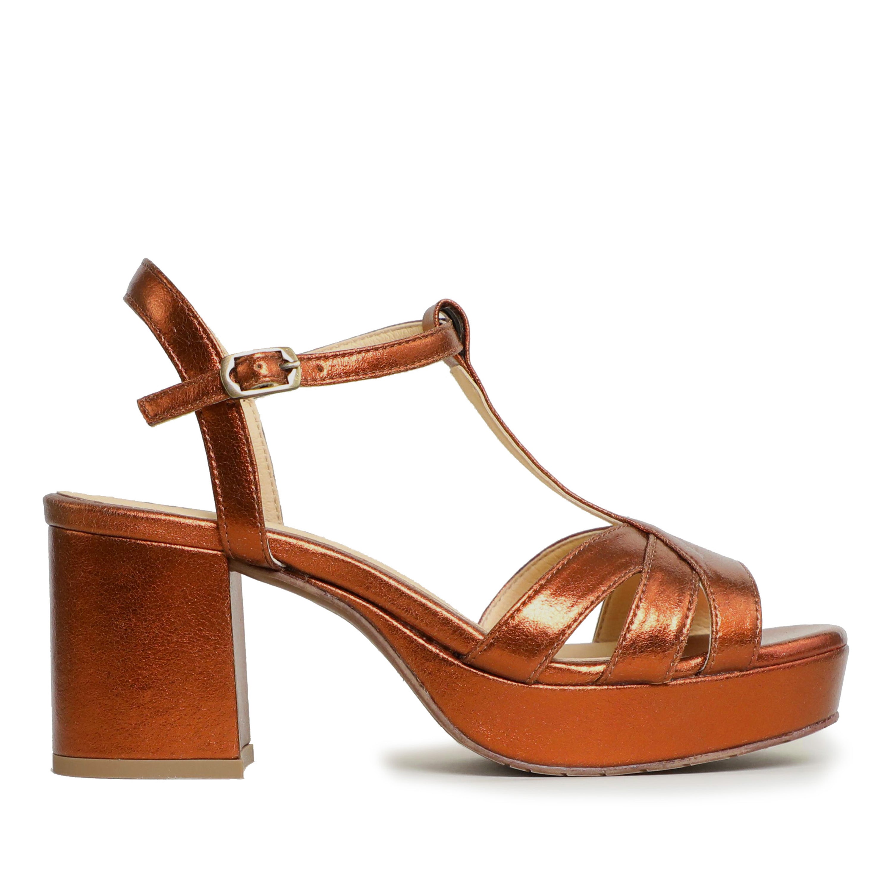 Copper colour top heels