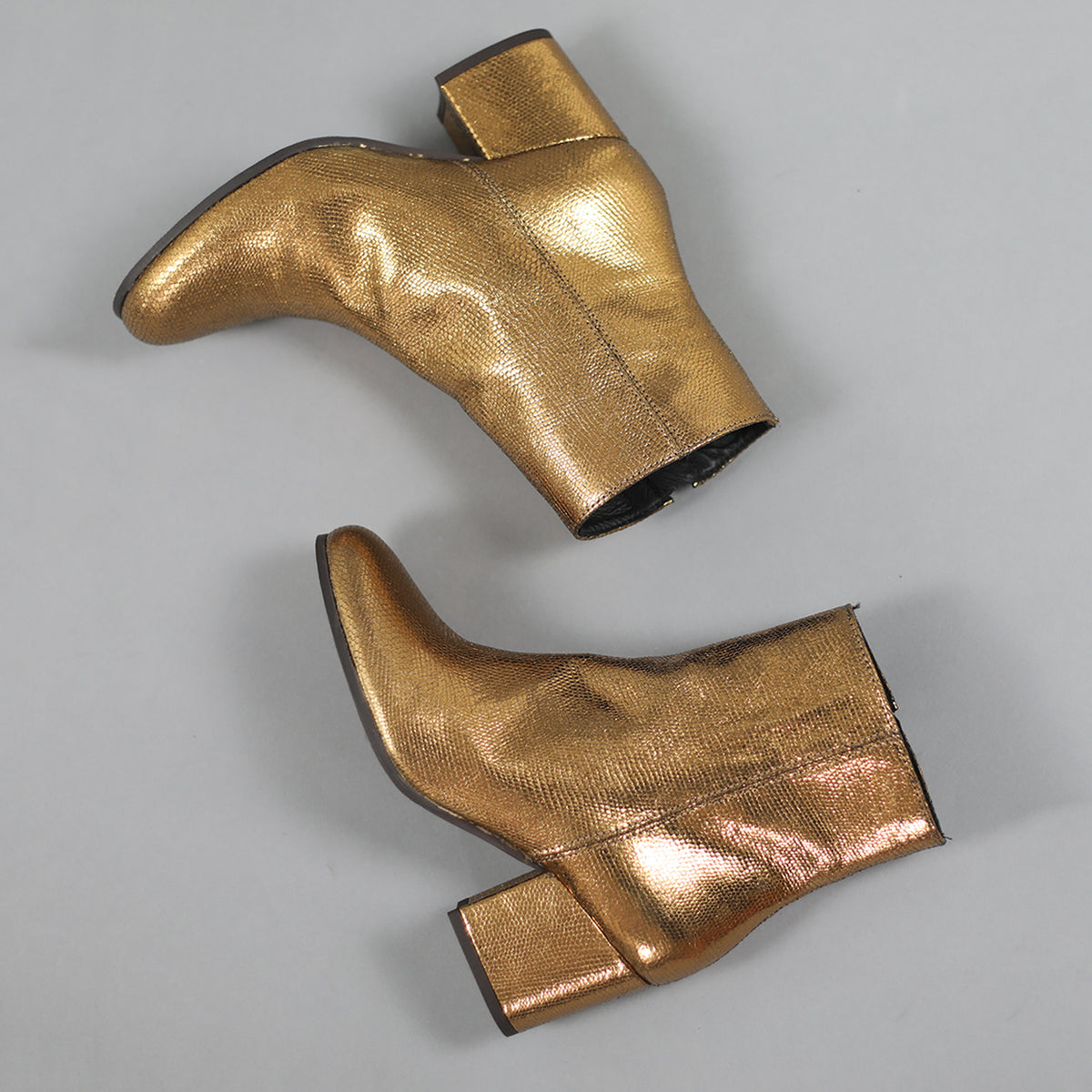 Sample - Rasa Dark Gold - Size 36 UK3 Mid Boot by Esska